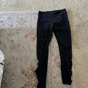 Lulu long ruched leggings with pockets